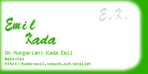 emil kada business card